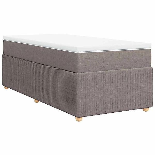 vidaXL Boxspringbett mit Matratze Taupe 80x200 cm Stoff 3285529 günstig online kaufen