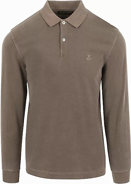 Marc O'Polo Longsleeve Poloshirt Terry Cloth Taupe - Größe XXL günstig online kaufen
