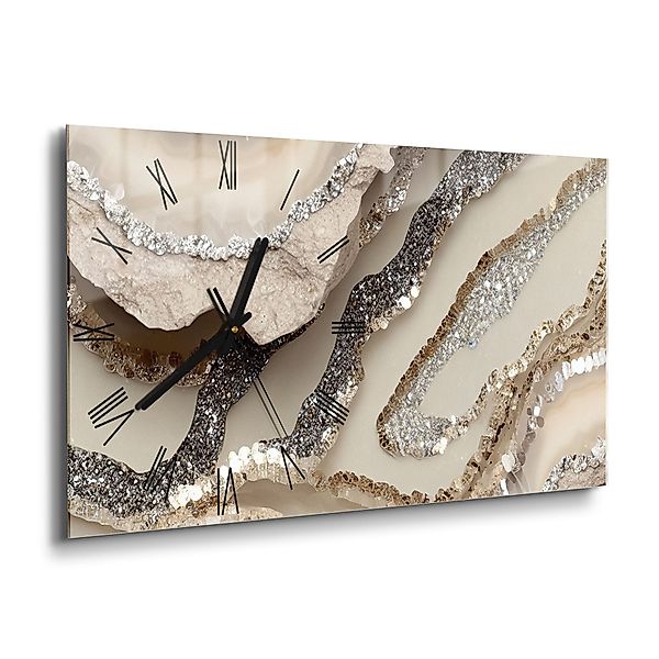 DEQORI Wanduhr 'Funkelnde Steinpracht' (Glas Glasuhr günstig online kaufen