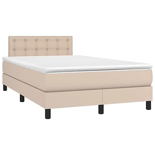 vidaXL Boxspringbett mit Matratze & LED Cappuccino-Braun 120x200cm 3134218 günstig online kaufen