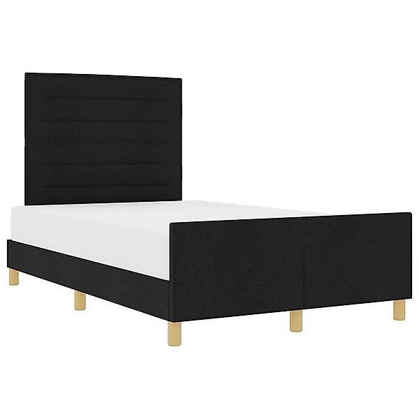 vidaXL Bett Bettgestell Schwarz 140x190 cm Stoff (1-tlg) günstig online kaufen