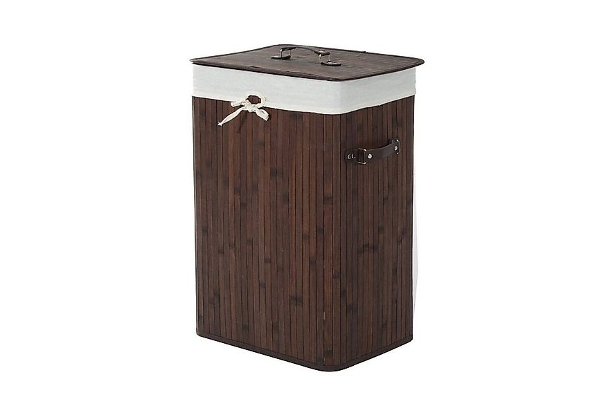 HOMCOM Wäschekorb (Wäschekorb, 1 St., Wäschebox), Bambus, faltbar, 72L, Dun günstig online kaufen