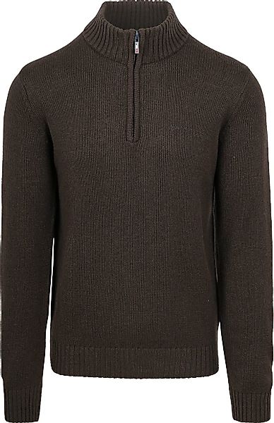 NZA Half Zip Pullover Wool Mix Adan Dunkelbraun - Größe XL günstig online kaufen