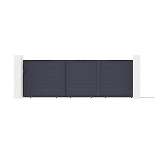 Casanoov Aluminium Schiebetor 5M Eiger H 160Cm Grau günstig online kaufen
