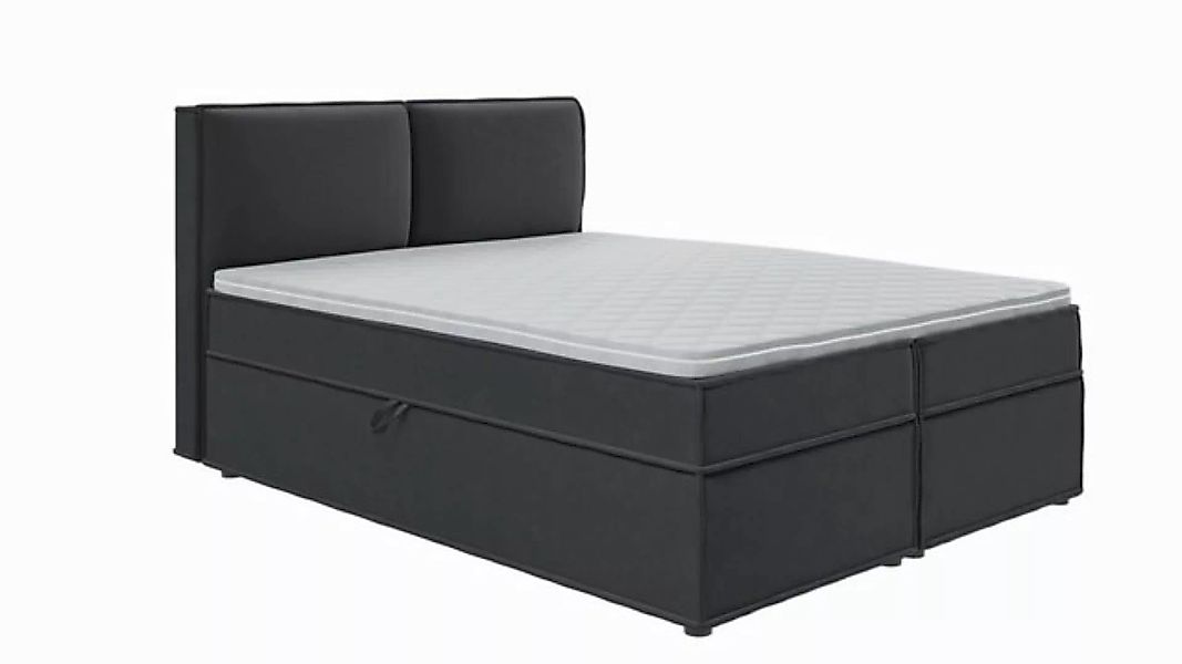 S-Style Möbel Boxspringbett Plaza mit Topper und Bettkästen aus Luxusmicrof günstig online kaufen