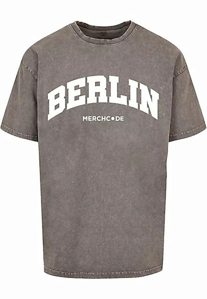 Merchcode T-Shirt Merchcode Herren Berlin Wording - Acid Washed Oversize Te günstig online kaufen