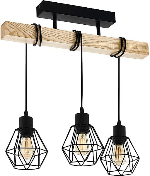 EGLO Deckenleuchte TOWNSHEND 5, Deckenlampe, Holz günstig online kaufen