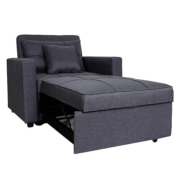 MCW Schlafsessel L90 Dunkelgrau Stoff/Textil günstig online kaufen