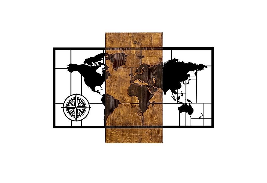 Wallity Wanddekoobjekt 50% WOOD (Thickness: 3 cm) / 50% METAL, 58 x 85 cm L günstig online kaufen