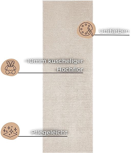 HANSE Home Teppich »Supersoft«, rechteckig, 10 mm Höhe, Kurzflor, Läufer Mo günstig online kaufen