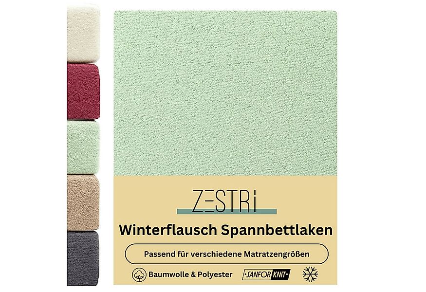 Zestri Spannbettlaken Winterflausch Bettlaken, kuschlig & weich, bis 40 cm günstig online kaufen