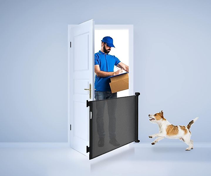 Ruhhy Treppenschutzgitter Treppenschutzgitter ausziehbar 13-140cm Rollgitte günstig online kaufen
