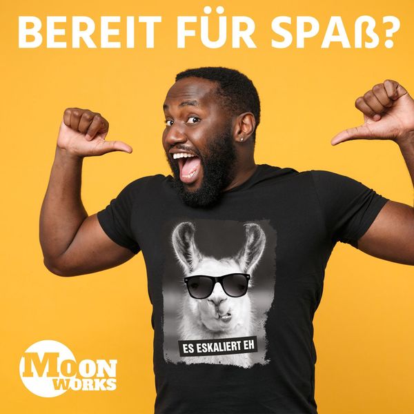 MoonWorks Print-Shirt Herren T-Shirt Es Eskaliert günstig online kaufen