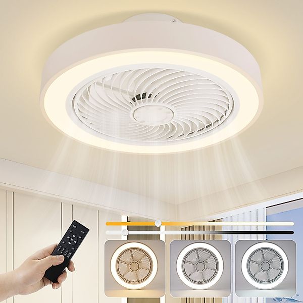 Nettlife Deckenventilator Mit Beleuchtung 40W LED günstig online kaufen