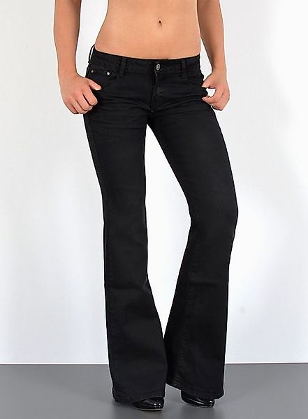 ESRA Bootcut-Jeans Schlaghose Damen Bootcut Jeans Stretch Hose mit niedrige günstig online kaufen