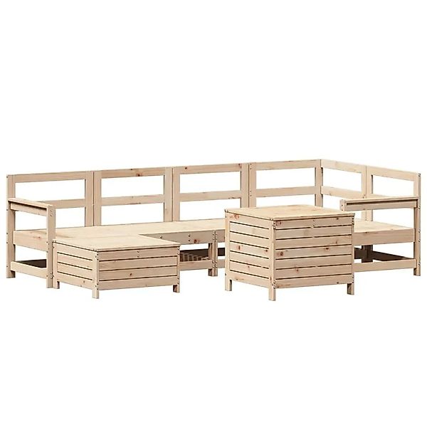 vidaXL 7-Tlg Garten-Sofagarnitur Massivholz Kiefer 3250984 günstig online kaufen