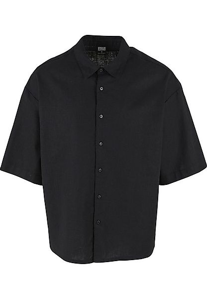URBAN CLASSICS Kurzarmshirt Urban Classics Herren Boxy Cotton Linen Shirt ( günstig online kaufen
