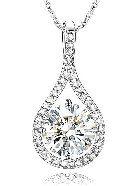 Jumpeak Kette mit Anhänger 0,5ct/1ct/2ct/3ct runder Diamant D/E VVS2 3EX Ha günstig online kaufen
