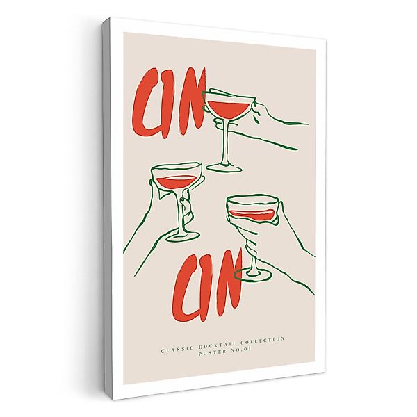 OneMillionCanvasses® Leinwandbild Cocktailgläser - Cin Cin günstig online kaufen