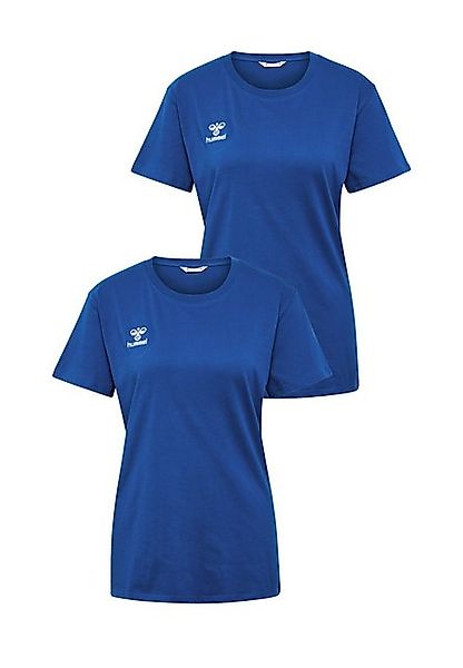 hummel T-Shirt 2er-SET Sport T-Shirt Rundhals Regular fit mit Logo (2-tlg) günstig online kaufen