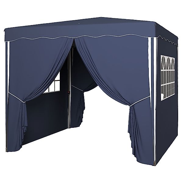 Outsunny Faltpavillon 3 x 3 m mit Seitenwänden & Fenstern, UV-Schutz, Garte günstig online kaufen