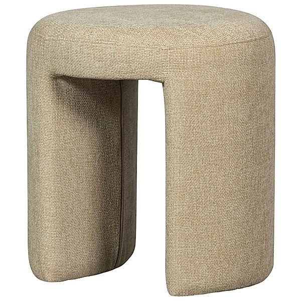WOOOD Hocker Charlie aus Chenille-Stoff, Natur günstig online kaufen