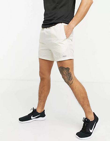 ASOS 4505 – Mittellange Sport-Shorts aus Nylon-Weiß günstig online kaufen