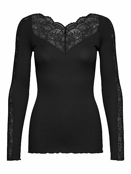 rosemunde Spitzenshirt "Beatha lace longsleeve" elastisch weiche Vintage-Sp günstig online kaufen
