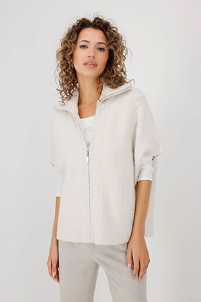 Monari Strickcape "Jacke Strickcape Zopf", Mit Rundhalsausschnitt günstig online kaufen