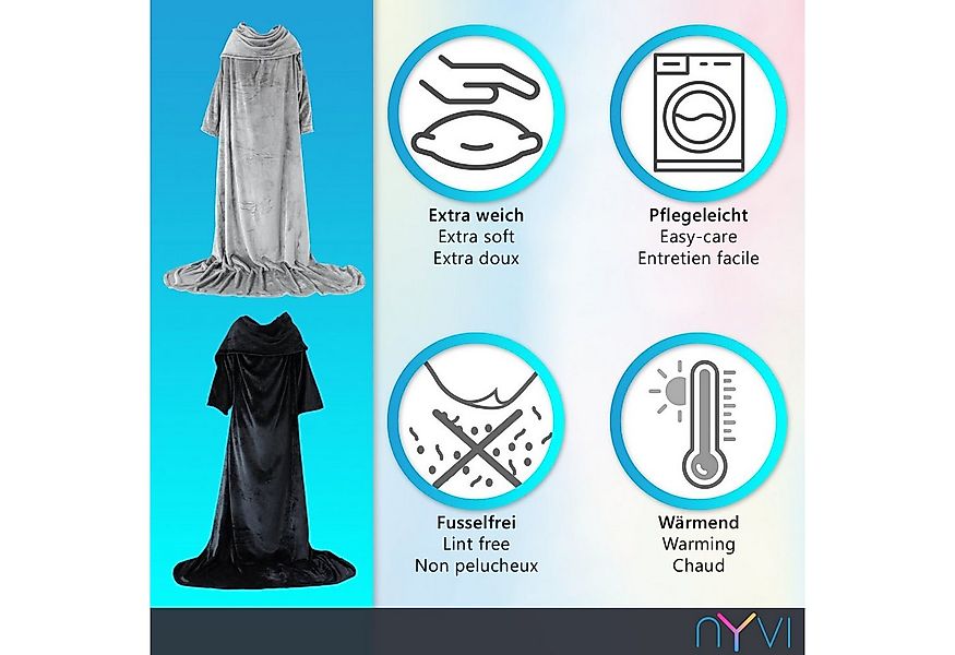 Wohndecke Ärmeldecke CozyWear XXL 150x240 cm - Luxus TV Decke mit Ärmeln, N günstig online kaufen