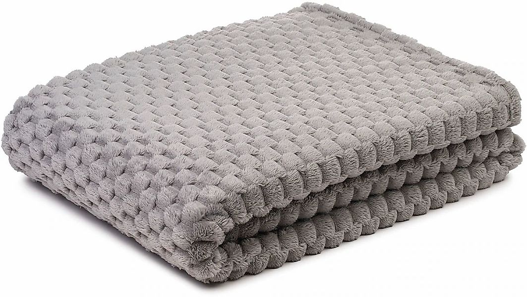 Gözze Wohndecke "Decke 3D - Bubbles" Jacquard gewebte Decke in 3D Optik günstig online kaufen