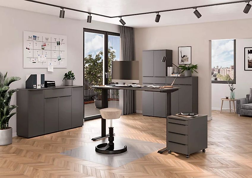 GERMANIA Büromöbel-Set "Mailand", (4 tlg.), inkl. Schreibtisch, Rollcontain günstig online kaufen