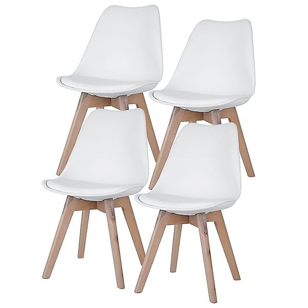 etc-shop Stuhl, Esszimmerstühle Eiche weiß Schalenstühle günstig online kaufen