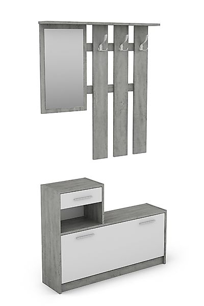 byLIVING Garderoben-Set TAMINA, (in Anthrazit/Old-Wood-Optik oder günstig online kaufen