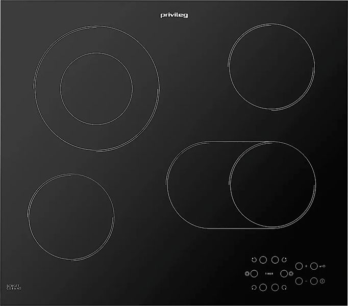 Privileg Elektro-Kochfeld "PCTAC 6042 IN" Mehr Flexibilität: Bräterzone für günstig online kaufen