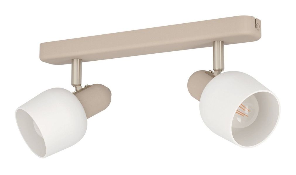 EGLO Deckenstrahler CORATO, Weiß, Beige, 2-flammig, günstig online kaufen