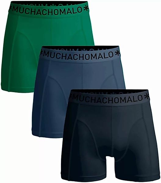 Muchachomalo Shorts 3er-Pack Solid Grün Blau 580 - Größe XL günstig online kaufen
