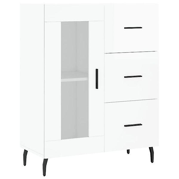 vidaXL Sideboard Hochglanz-Weiß 69,5x34x90 cm Holzwerkstoff 828062 günstig online kaufen