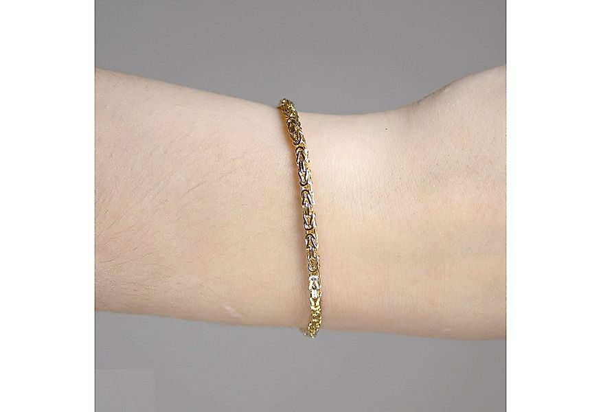 HOPLO Goldarmband Goldkette Königskette Länge 18,7cm - Breite 2,8mm - 333-8 günstig online kaufen