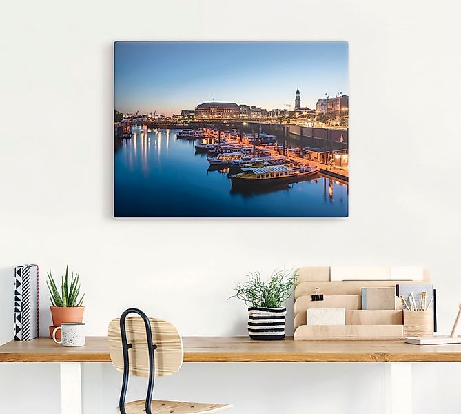 Artland Wandbild »Hamburg Hafen Panorama mit Michel«, Deutschland, (1 St.), günstig online kaufen