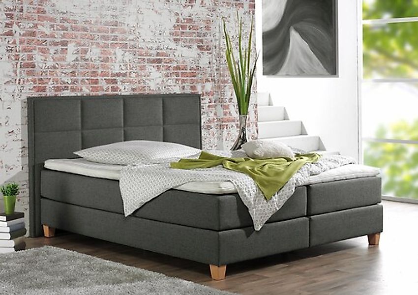Home affaire Boxspringbett »Casey«, in 5 Breiten, 3 Ausführungen, 2 Härtegr günstig online kaufen