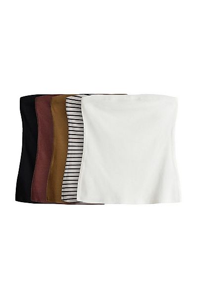 The Set Bandeautop 5er-Pack The Set Gerippte Bandeau-Tops (5-tlg) günstig online kaufen