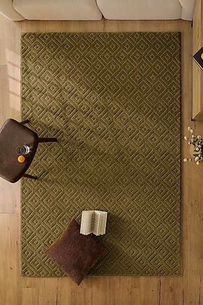 Wecon home Teppich "Castello TWO" rechteckig 7 mm Höhe Schurwolle, Kurzflor günstig online kaufen