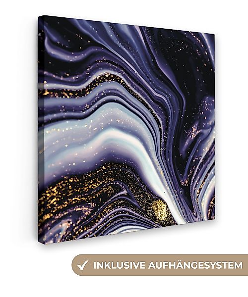 OneMillionCanvasses® Leinwandbild Marmor - Lila - günstig online kaufen