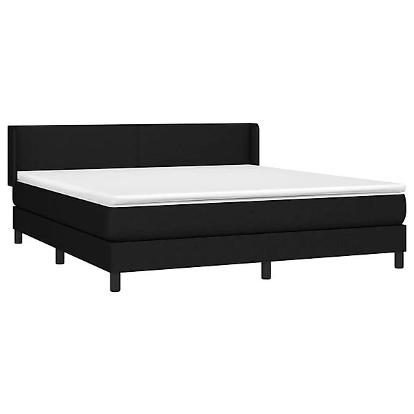 vidaXL Boxspringbett mit Matratze Schwarz 160x200 cm Stoff 3129563 günstig online kaufen