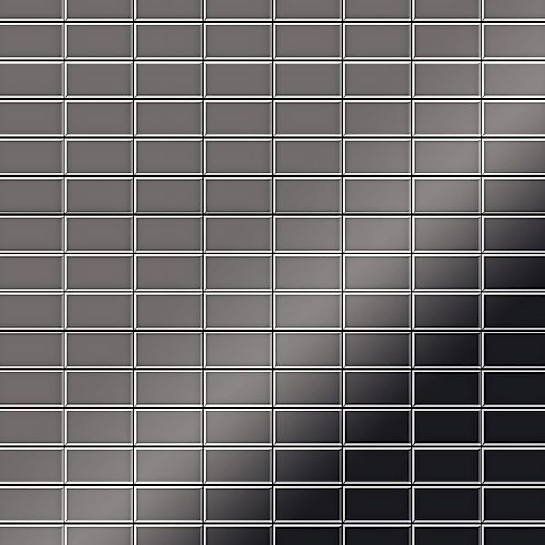 ALLOY Mosaik Fliese Massiv Metall Titan Hochglanz Dunkelgrau 1,6mm Bauhaus- günstig online kaufen
