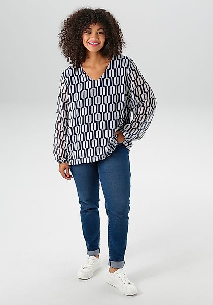 Aniston PLUS Schlupfbluse, mit grafischen Druck - NEUE KOLLEKTION günstig online kaufen
