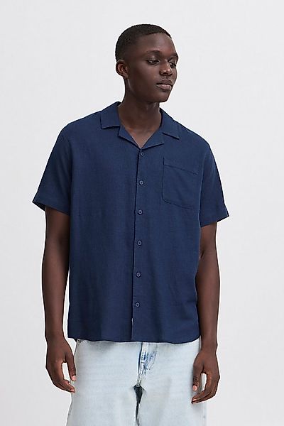Blend Leinenhemd BHVICTOR Stilvolles Kurzarmhemd aus Leinenmix und Brusttas günstig online kaufen