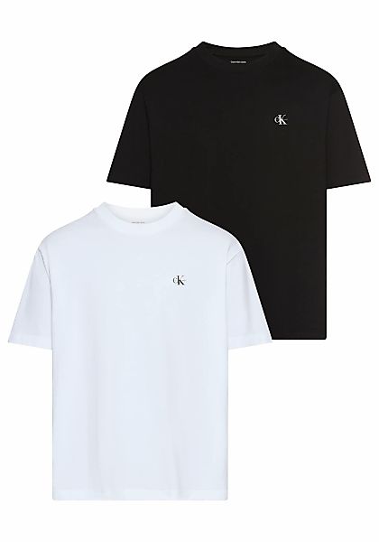 Calvin Klein Jeans T-Shirt "2 PACK UNISEX TEE", (Packung, 2er-Pack), mit Ru günstig online kaufen