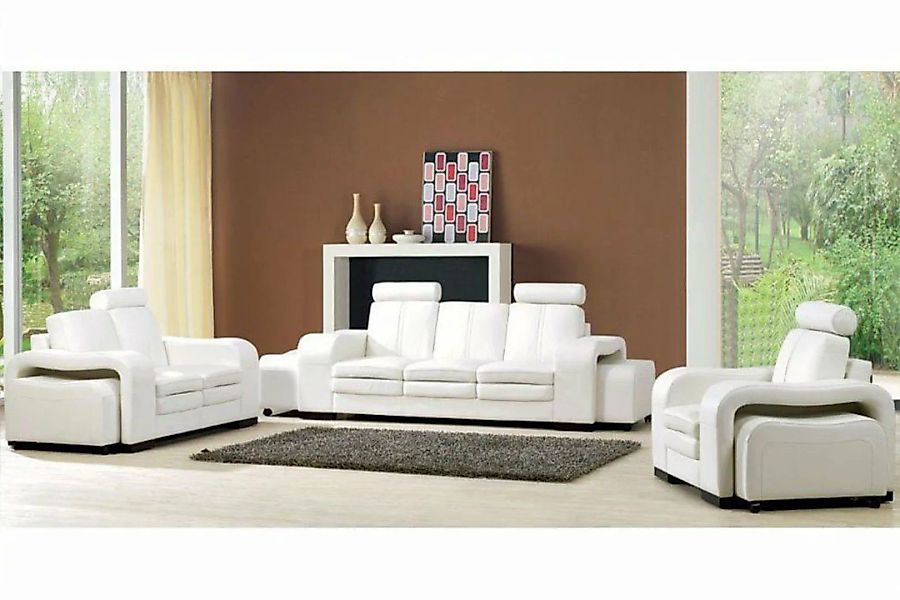JVmoebel Sofa Design Ledersofa Couch Garnituren 3+2+1 Sitzer Garnitur, Made günstig online kaufen